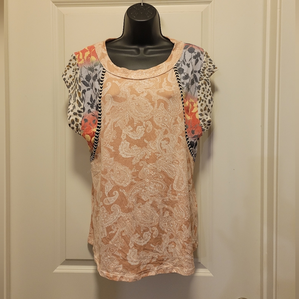 Paisley Floral Cheetah Boutique Blouse